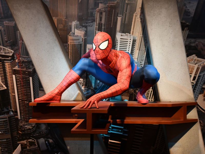 Spiderman Wachsfigur im Madame Tussauds Dubai